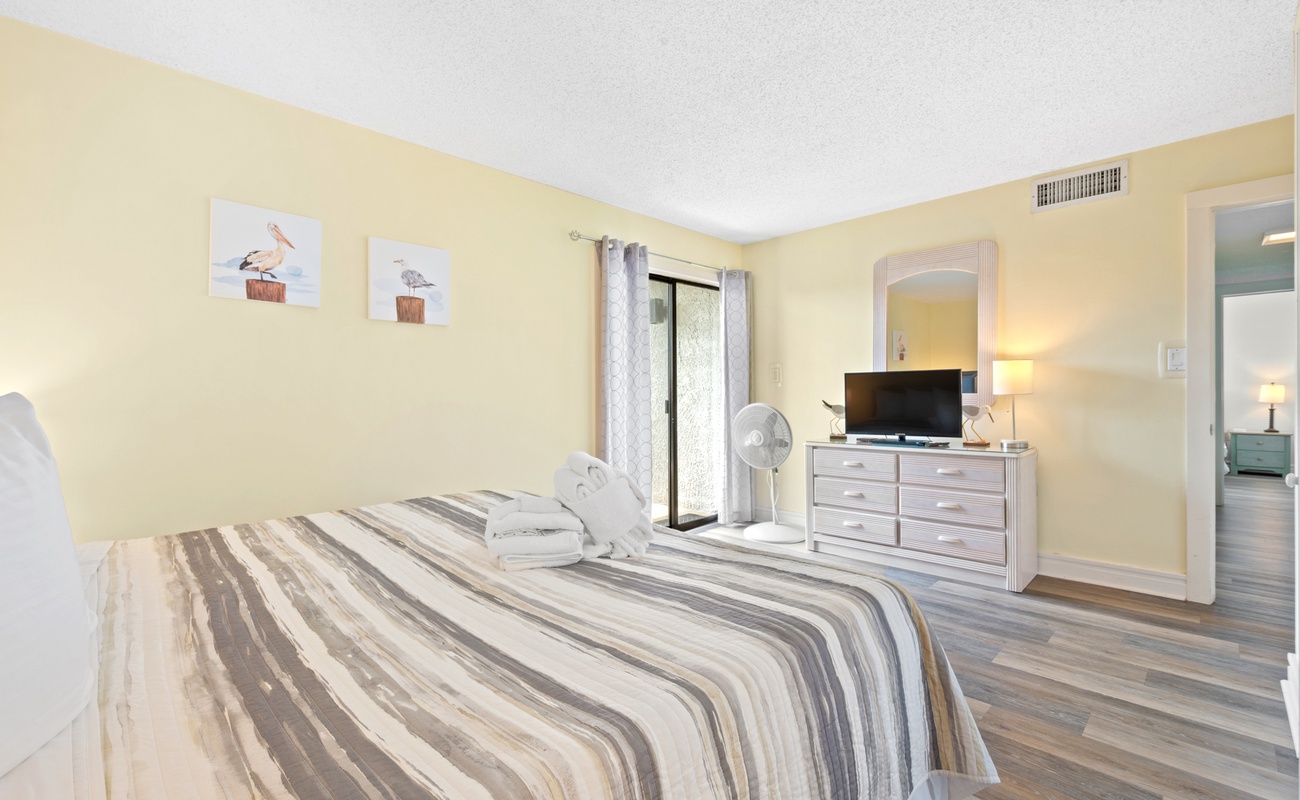 Primary Suite with King Bed and Private Patio