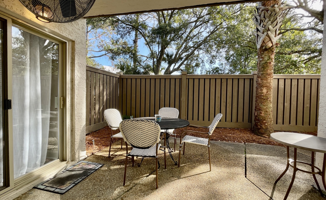 Patio from Dining and Living Area