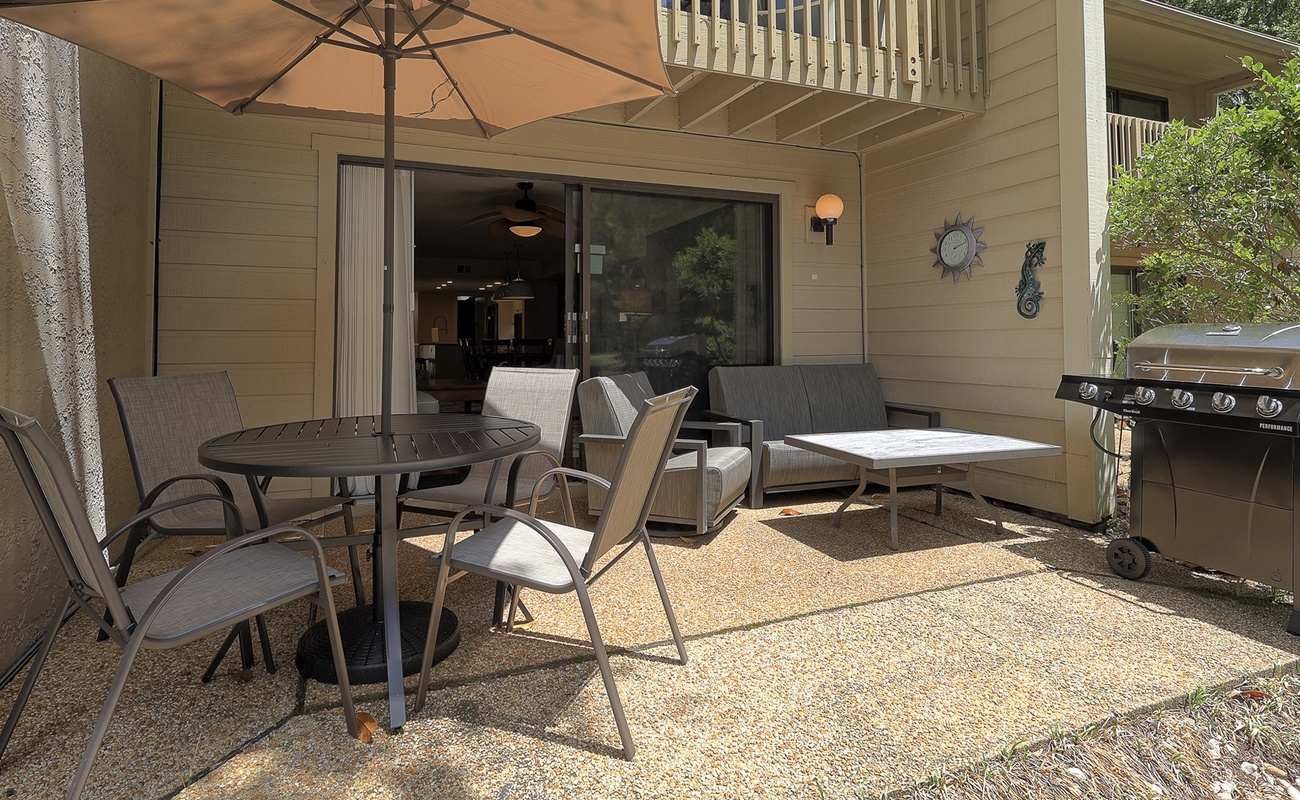 Private Patio with Grill and Lagoon Views
