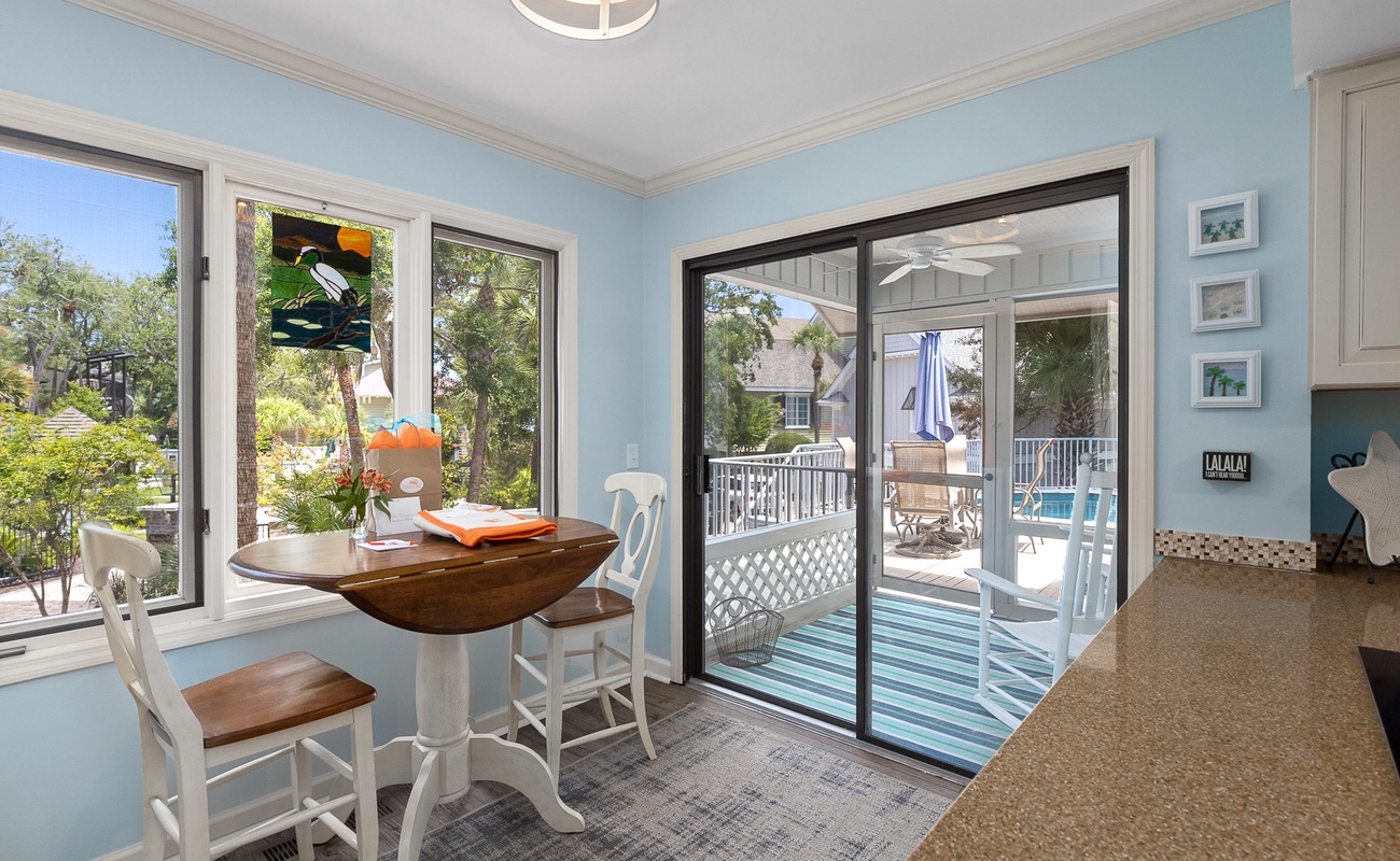 Breakfast Nook and Screend Porch Off of Kitchen