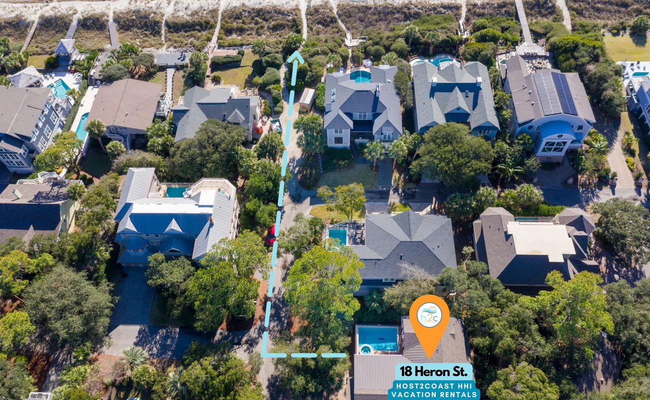 Aerial View of Beach Path