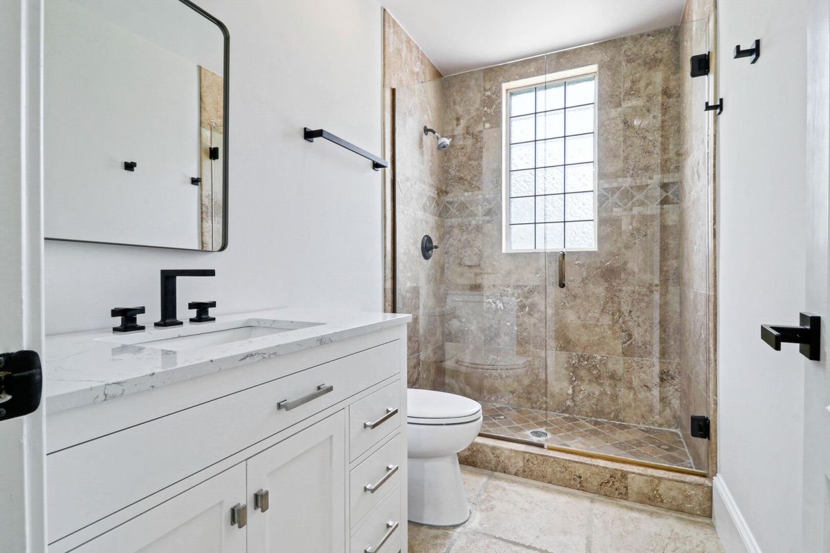 Full Bathroom with Walk-In Shower