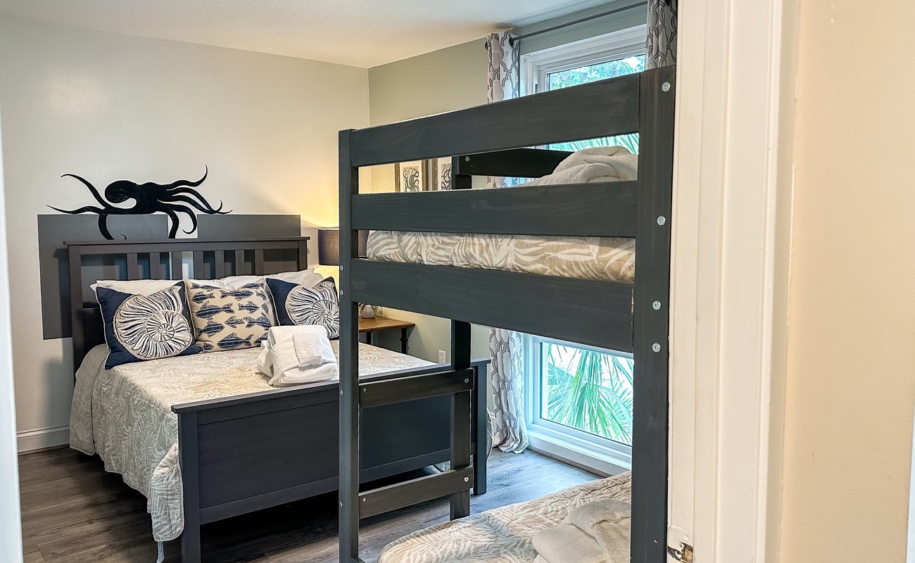 2nd Floor Guest Room (Twin Over Twin Bunk and Queen Bed)