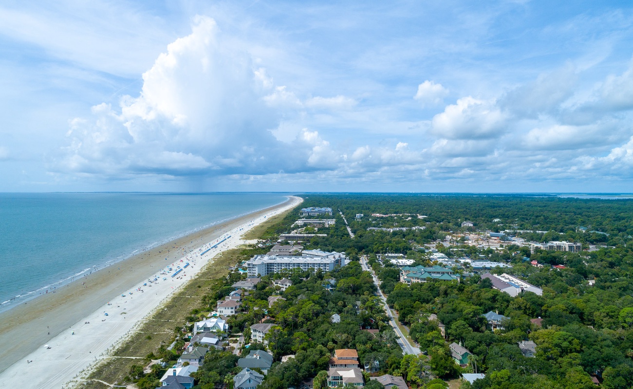 Aerial View of North Forest Beach