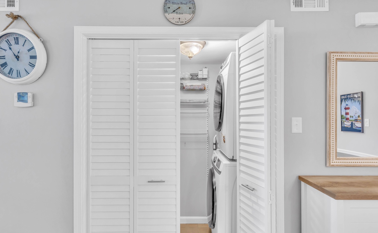 Laundry Closet off Kitchen