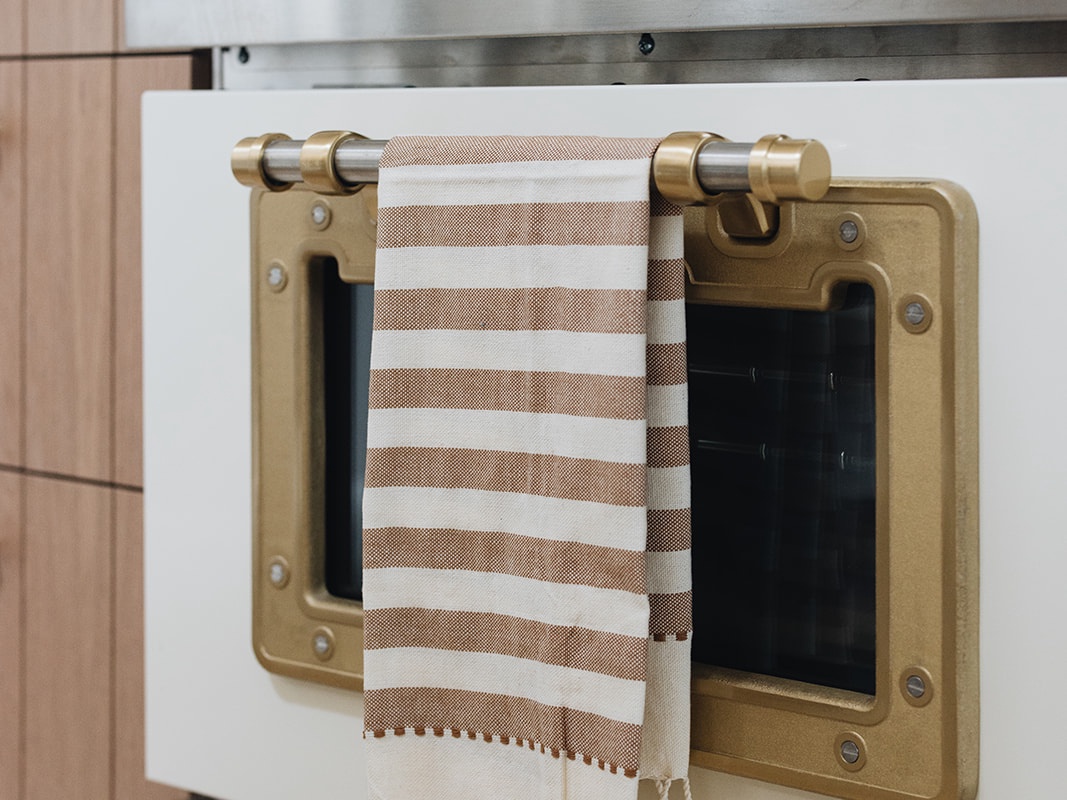 Our designer Kate Marker lends her color-coordinated touch even to hand towels!