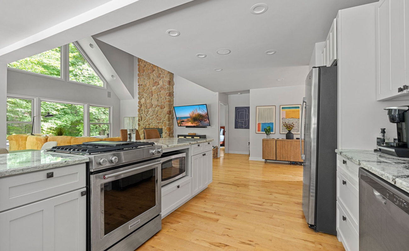 The heart of the home: a kitchen that flows effortlessly into a warm, inviting living space.