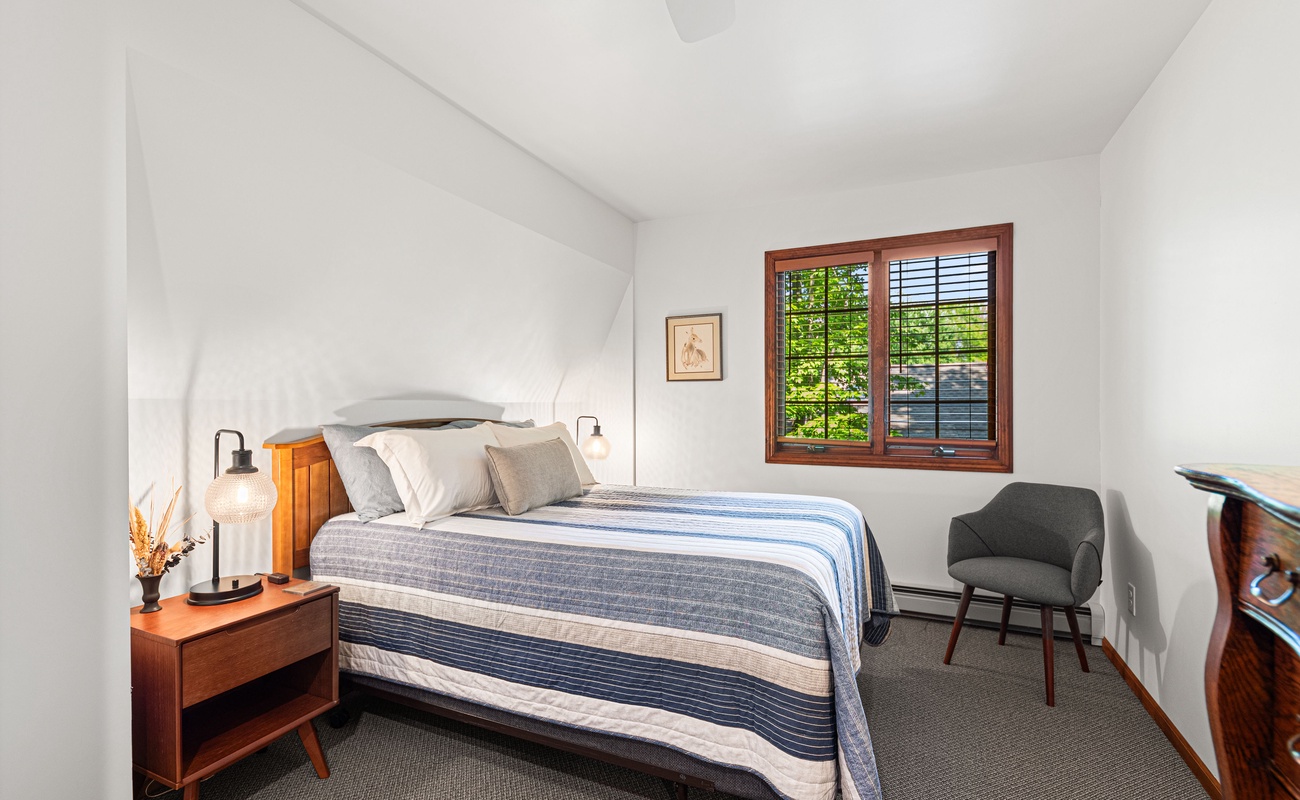 Bedroom 2 is on the upper level & has a full-size bed.