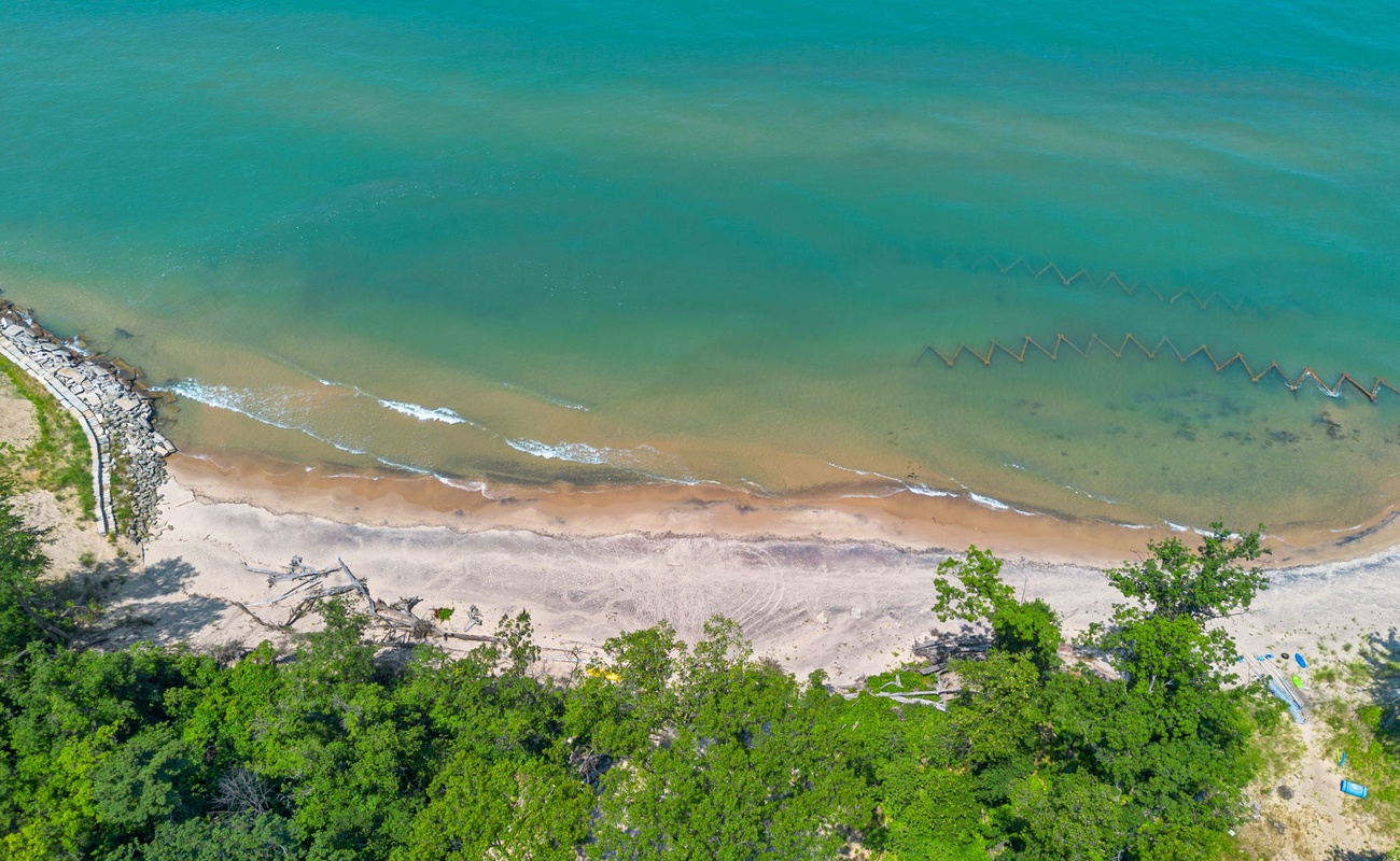 Soaking in the breathtaking views of the beach from above.