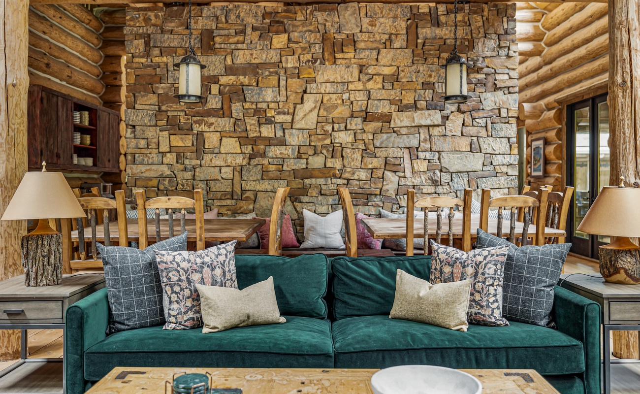 A warm blend of luxury and lodge, perfect for cozy nights and big dinners.