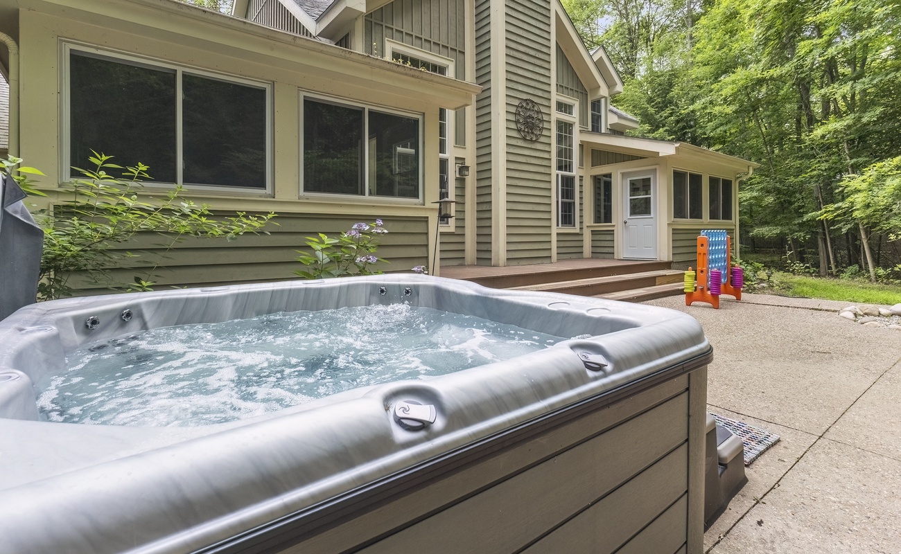 Who's up for some bubbling relaxation in a hot tub? We thought so.