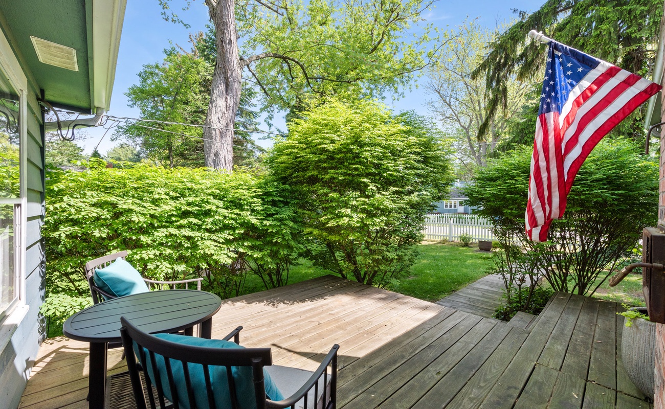 Step outside and enjoy your morning coffee on our lovely private deck.