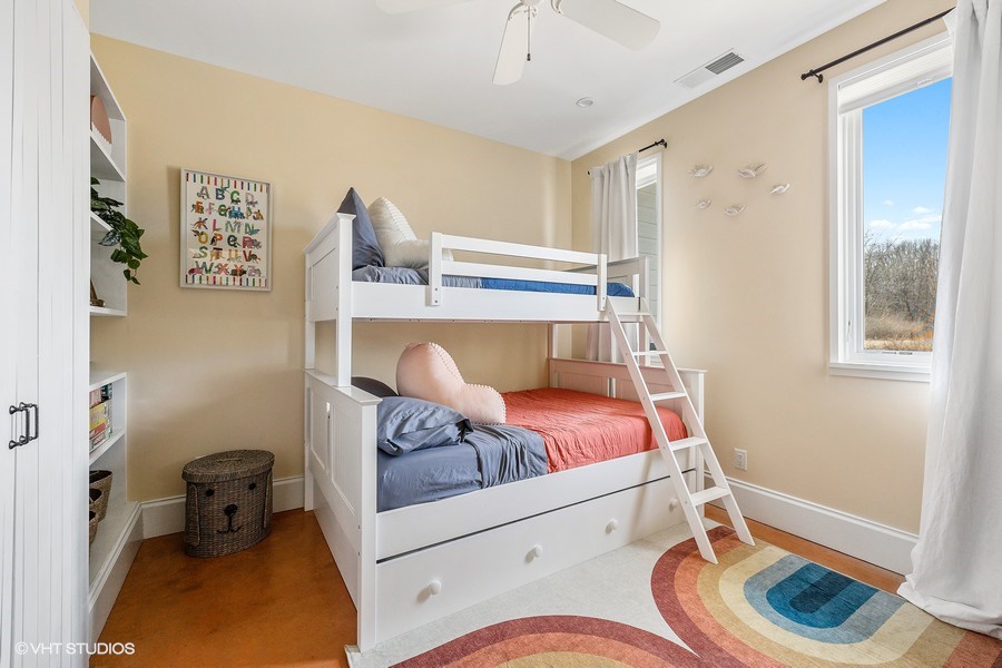Bedroom 3 has twin-over-full bunkbed & a twin trundle bed.