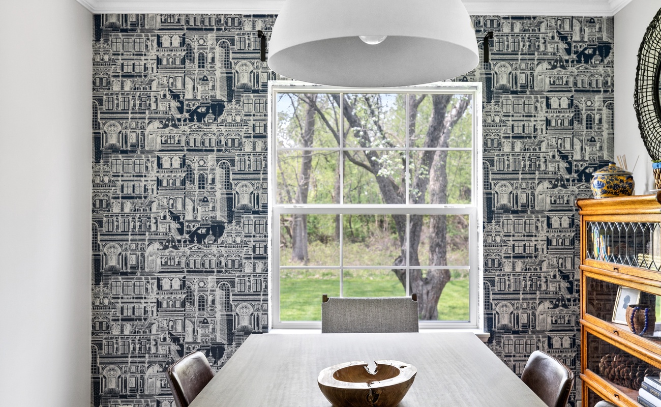 Whether an intimate breakfast or family dinner, this stylish dining room has you covered.