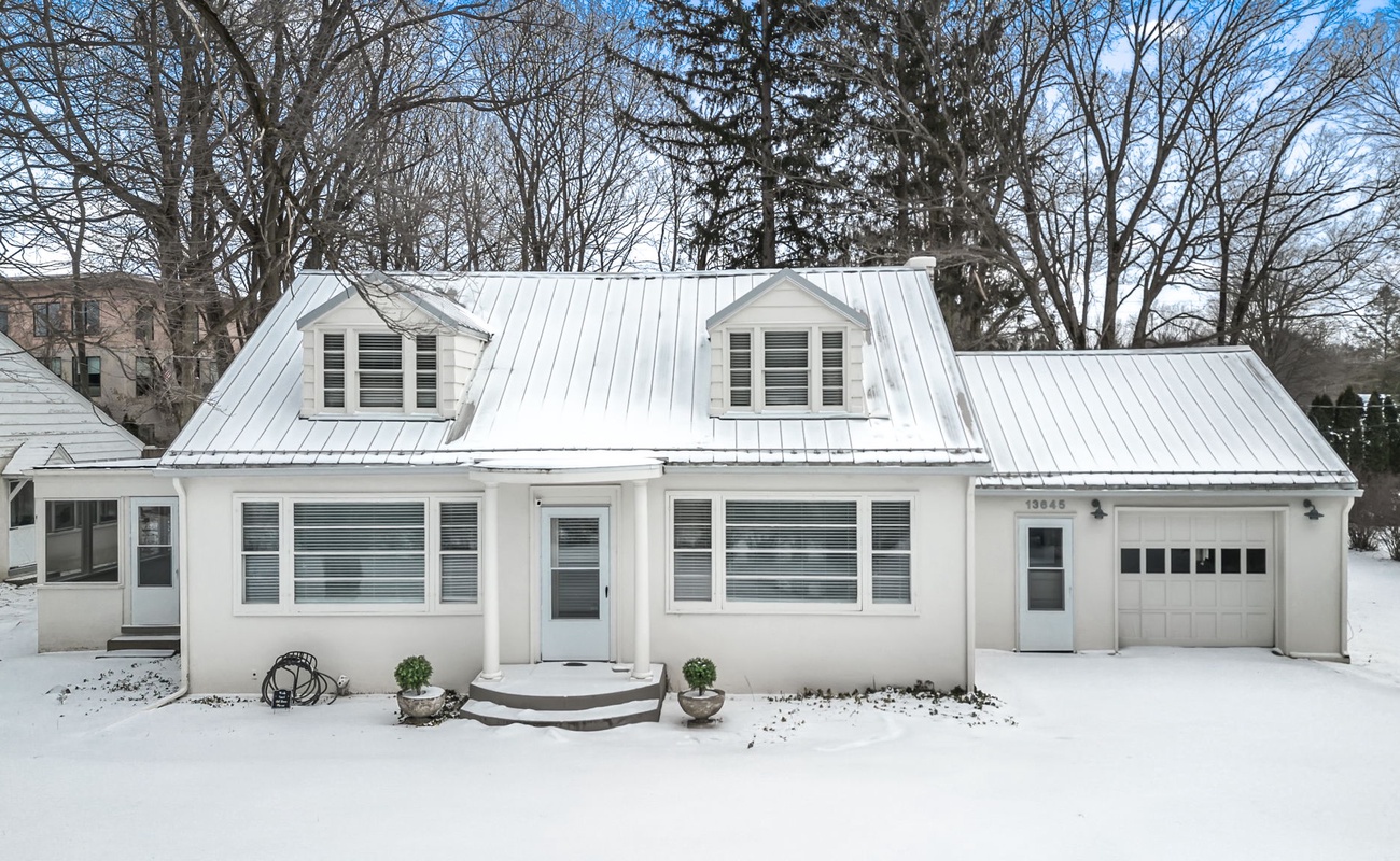 Timeless charm meets snowy serenity.