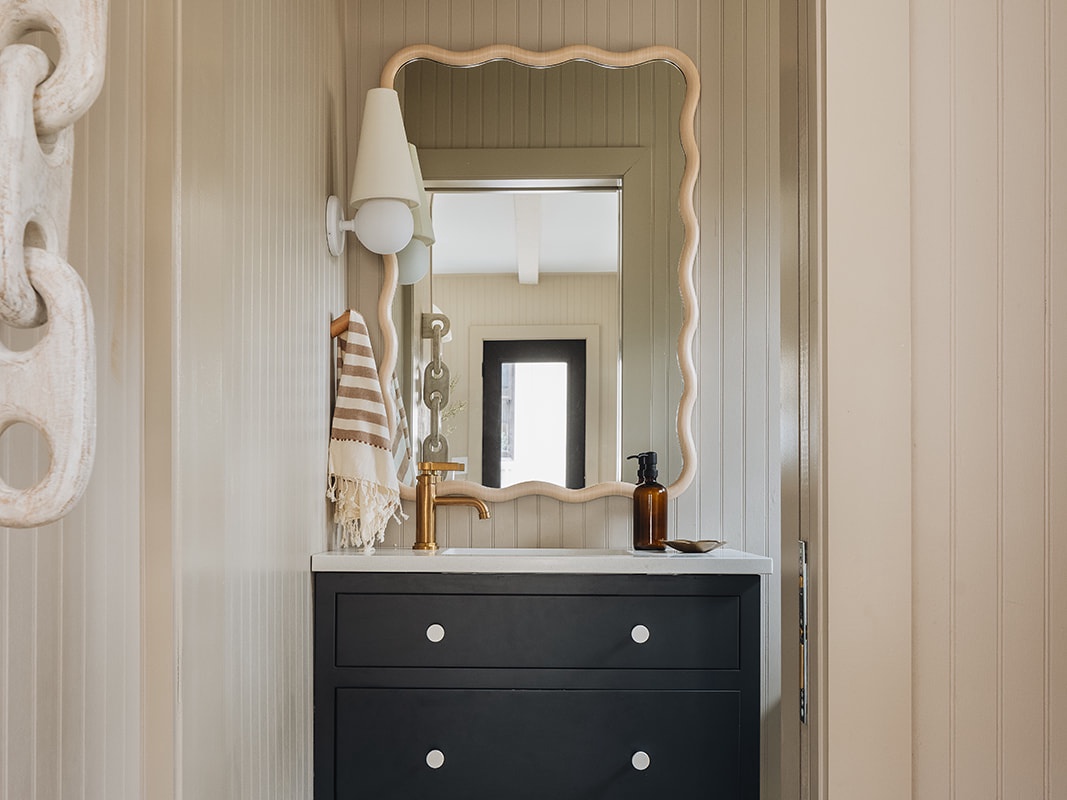 Accessorizing the vanity with deluxe lighting and fixtures? Game on!