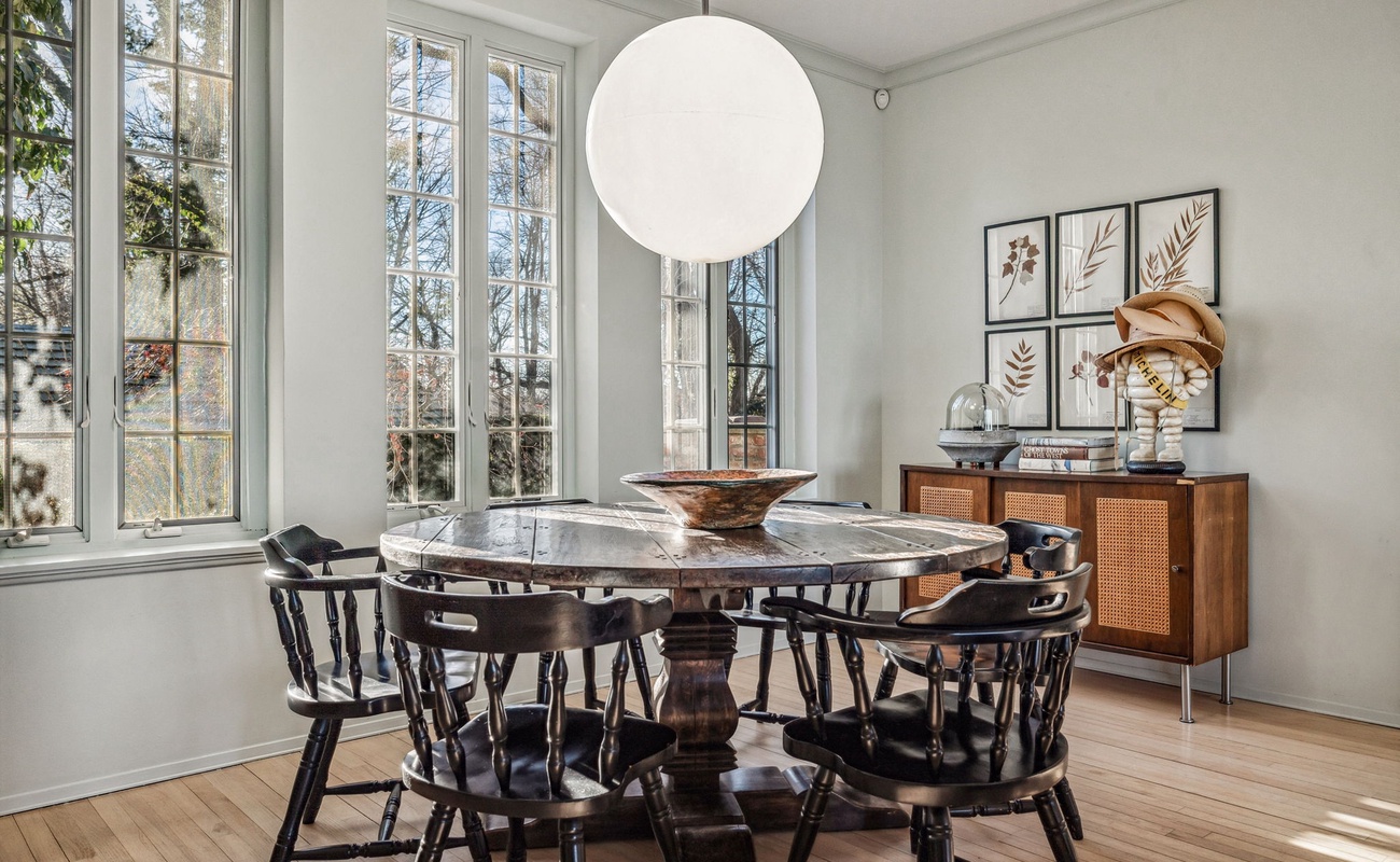 Light, art, and just the right touch of whimsy—this dining space is serving more than just dinner.