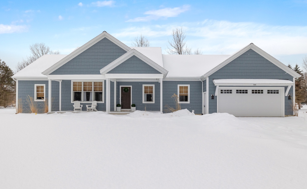 A picture-perfect home wrapped in winter charm.