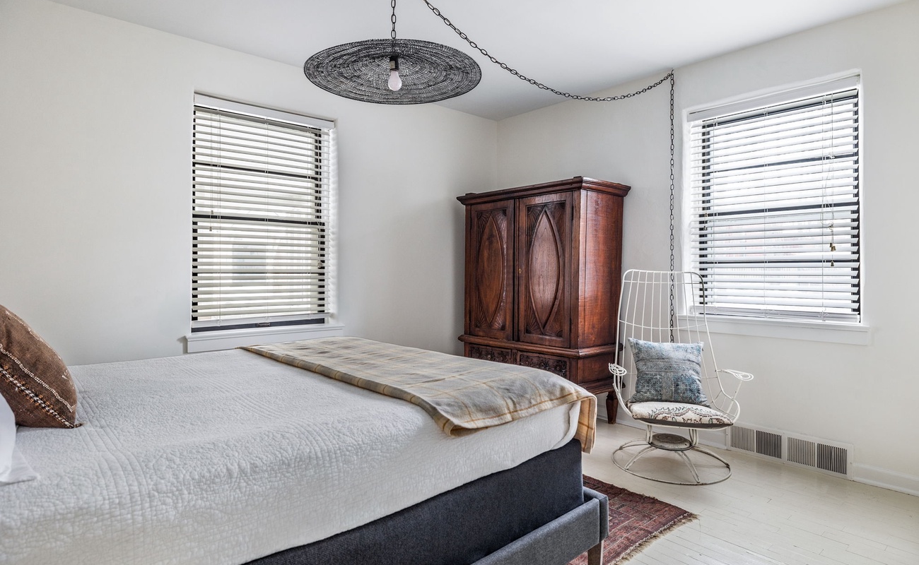 That armoire: timeless. That chair: trendy. That bed: absolutely nap-worthy.