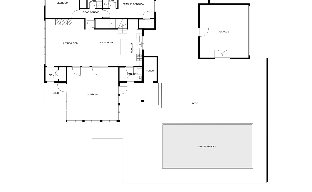 First floor Layout of Bella and Dulce's Lakehouse