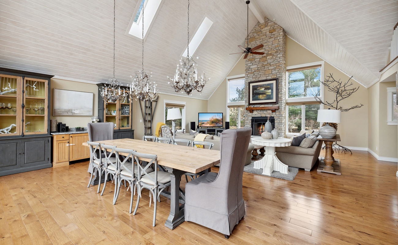 Whether enjoying a leisurely breakfast or a gourmet dinner, this space is equipped for your needs.