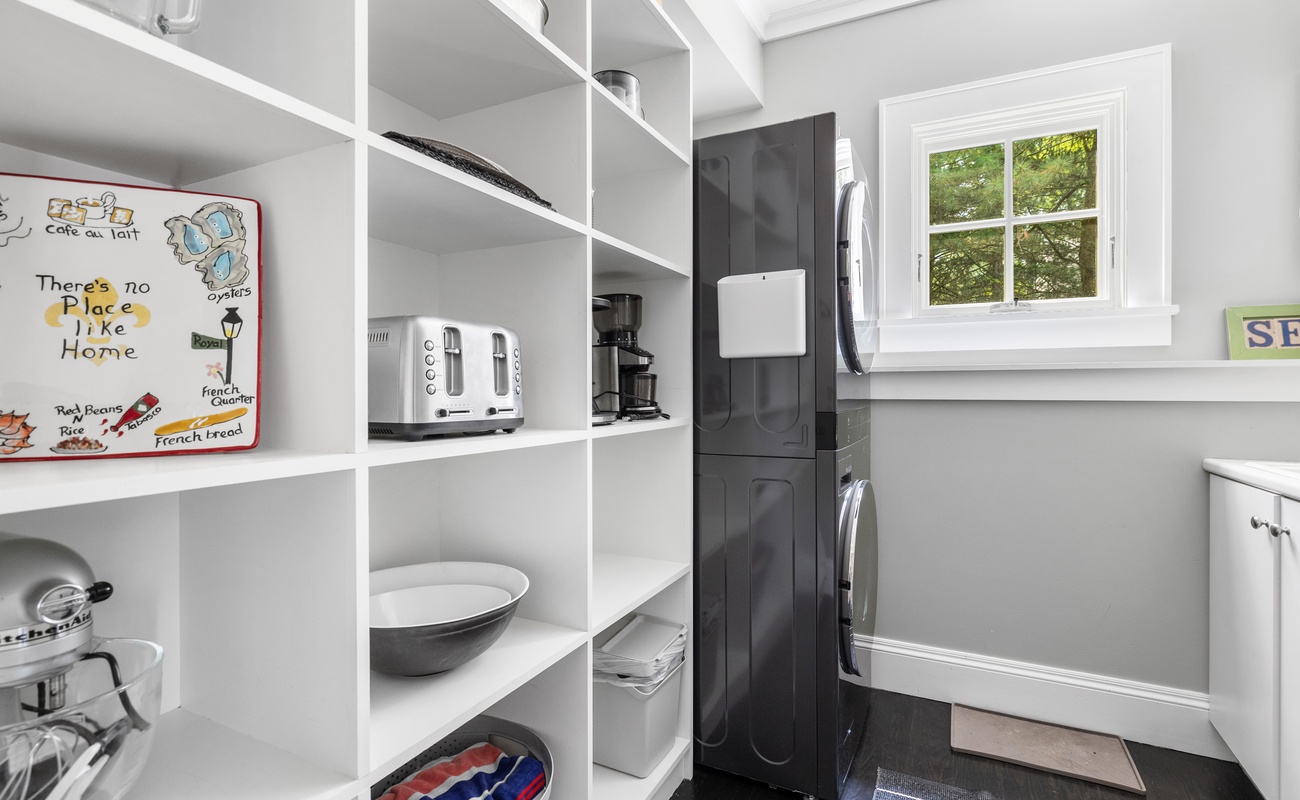 Function meets flair with this stylish, utility-ready zone.