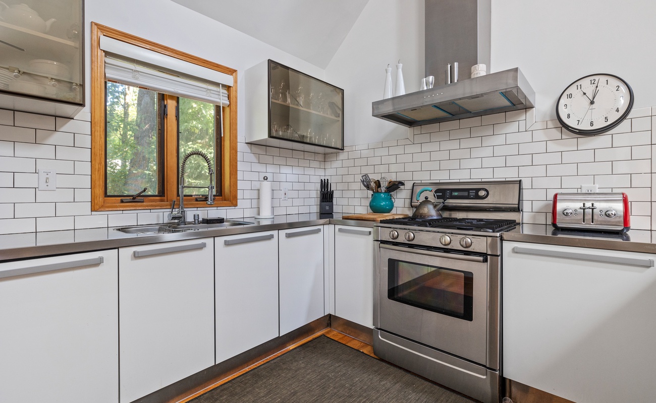 Meal prep is a breeze in this beautiful and functional space.