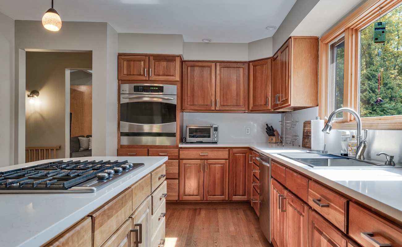 A chef’s dream with forest views.