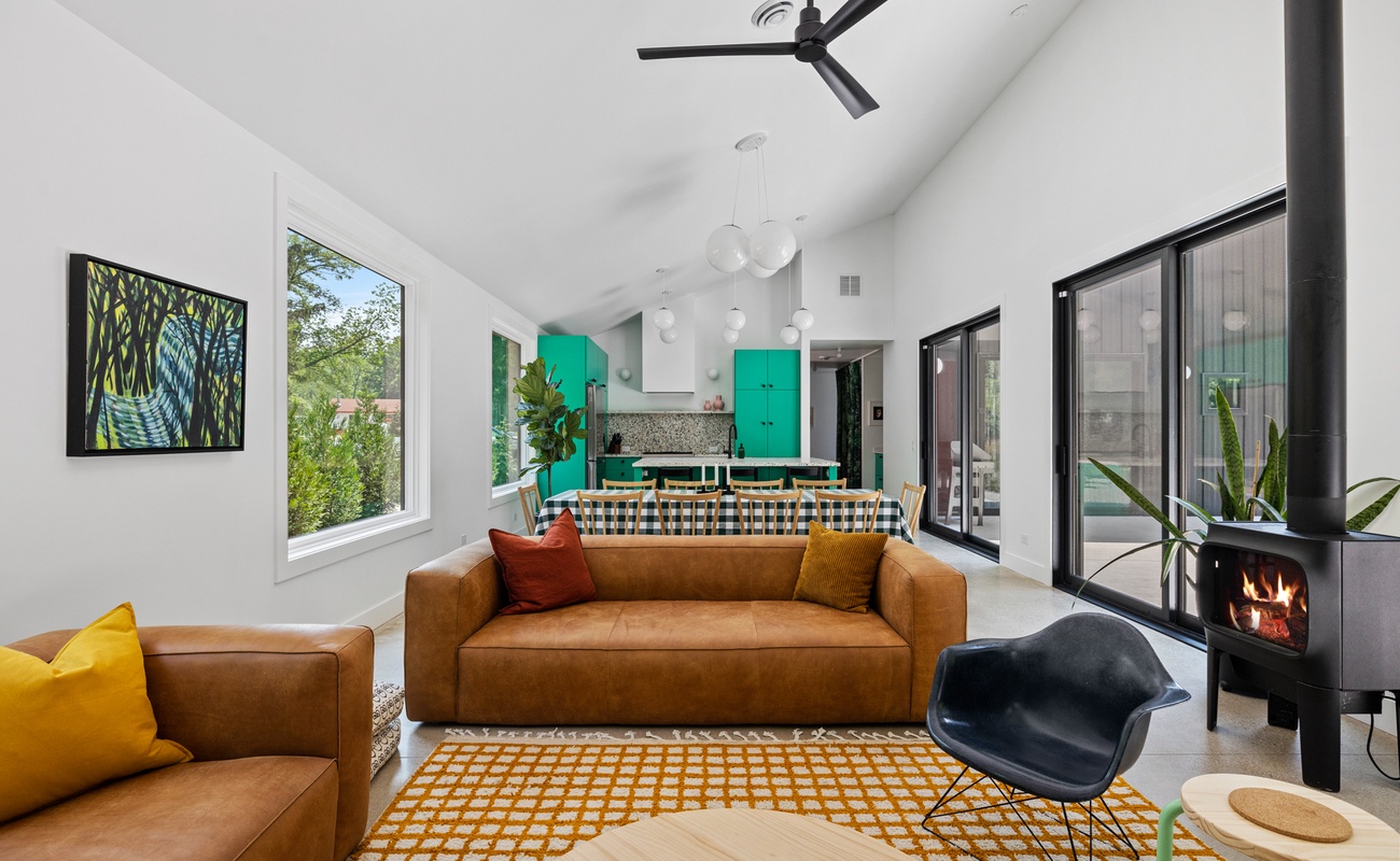 Owlwood's fresh and spacious living areas are ideal for entertaining.