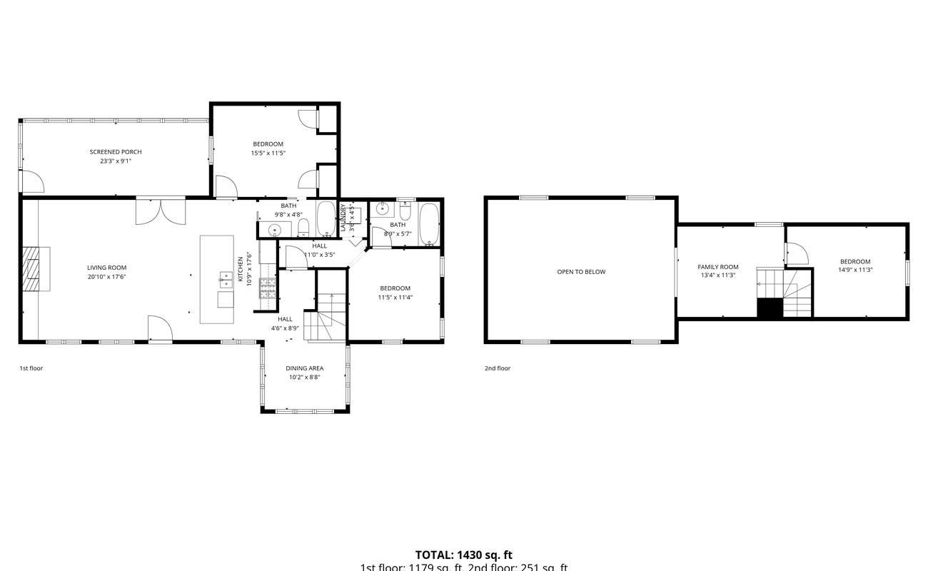 Star Cottage's Floor Plan.
