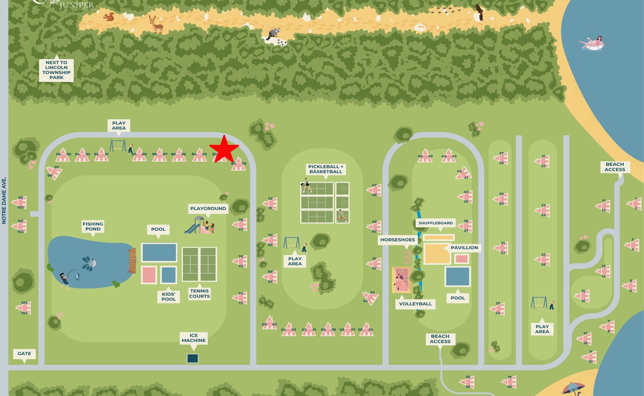 Chalet #81's location is indicated by the red star on the map.