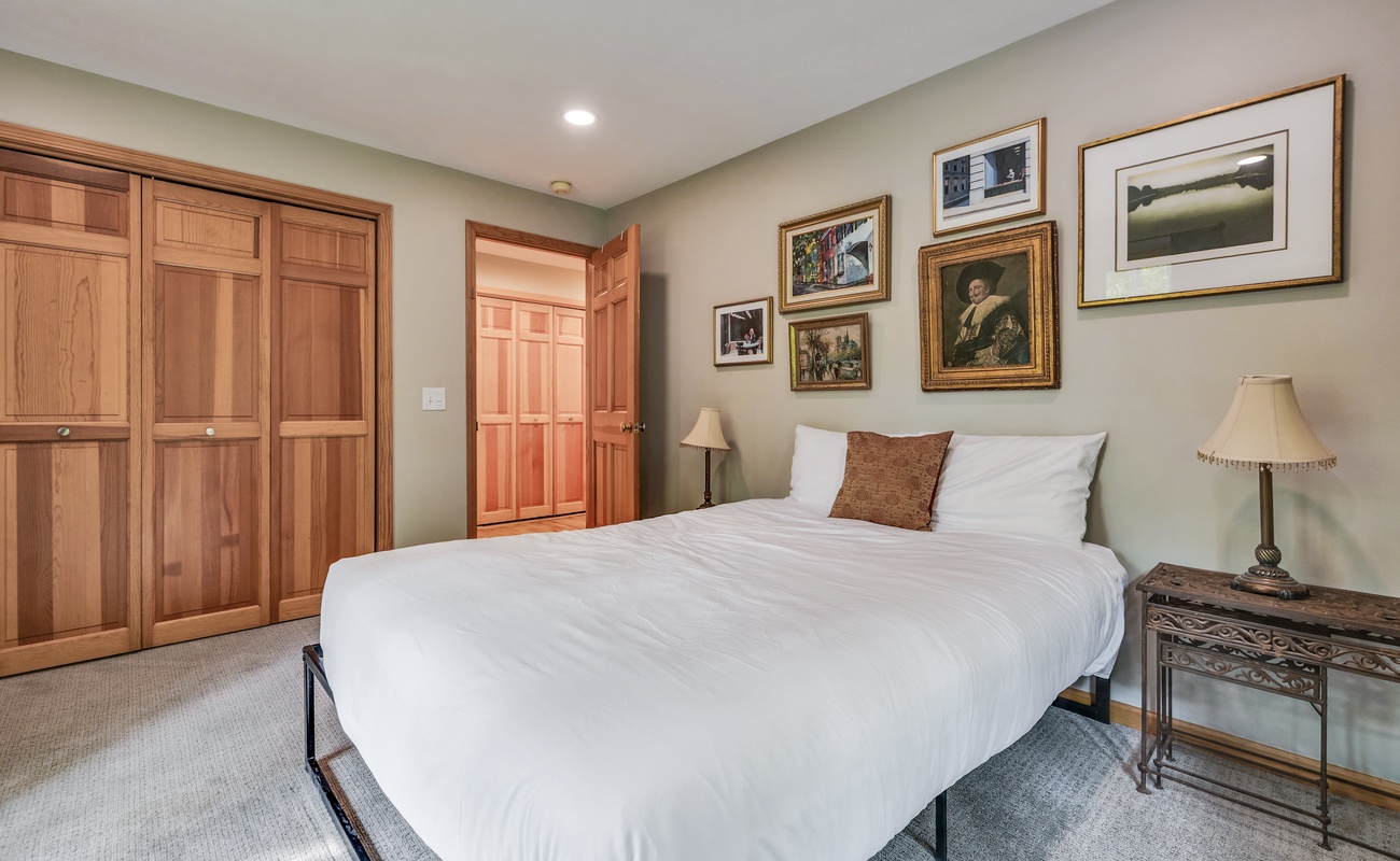 Bedroom 2 is on the main level & has queen-size bed.