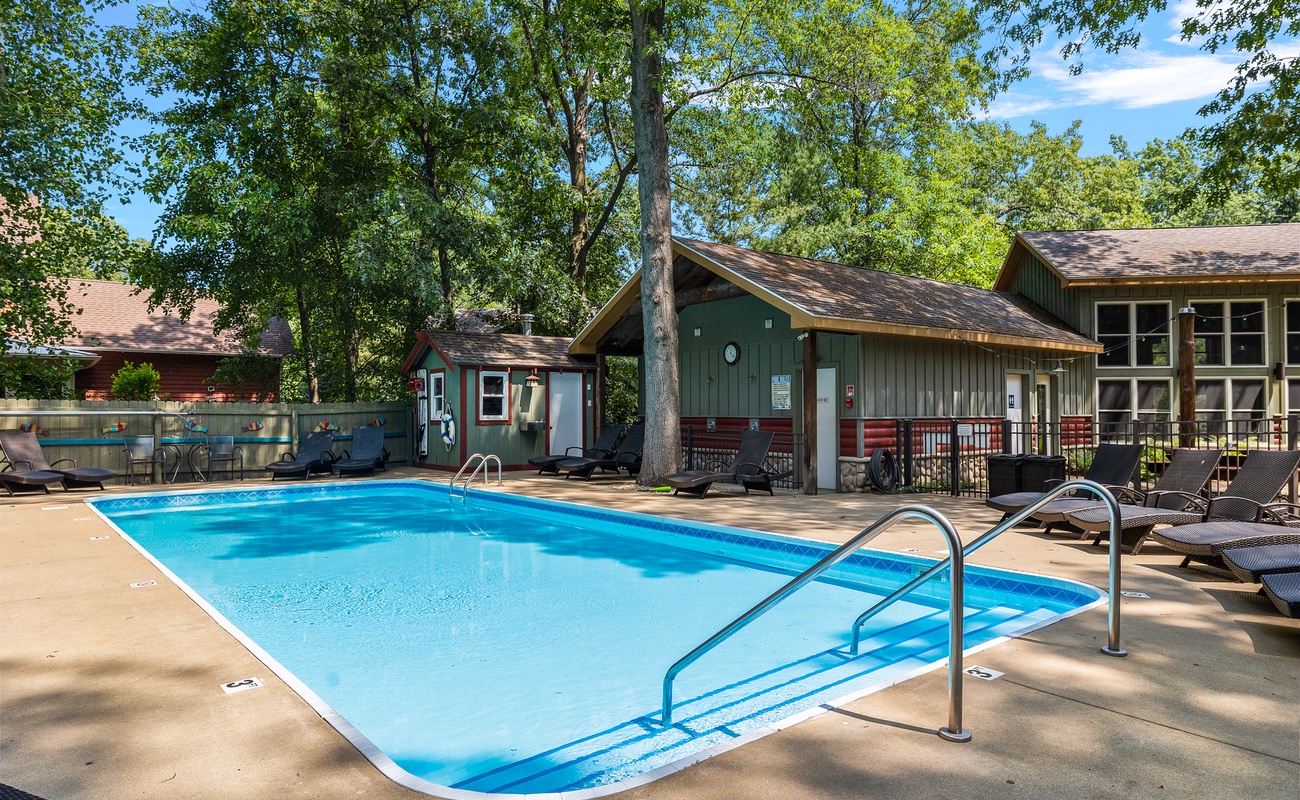 Guests have access to Camp Buffalo's community pool.