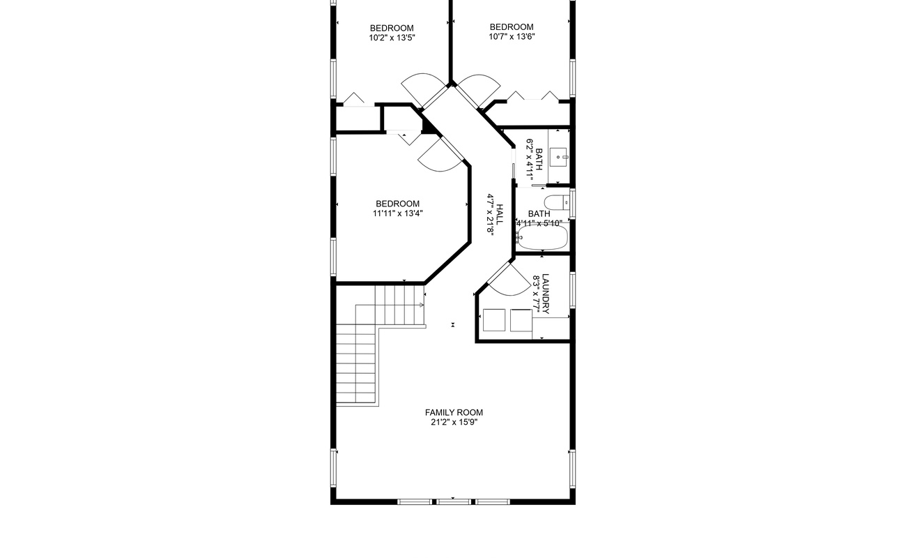Harbor Shores Hideaway 2nd Floor Layout