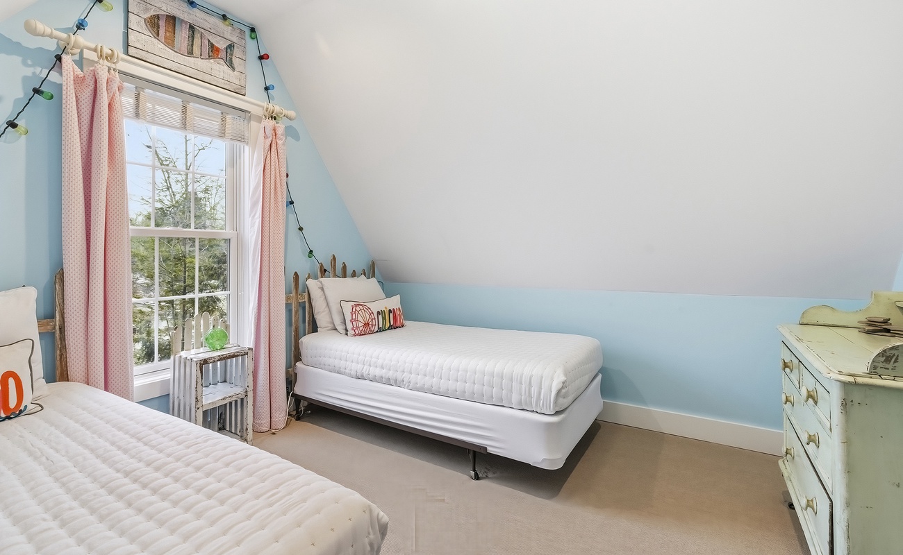 Sweet dreams start here in this playful twin retreat.