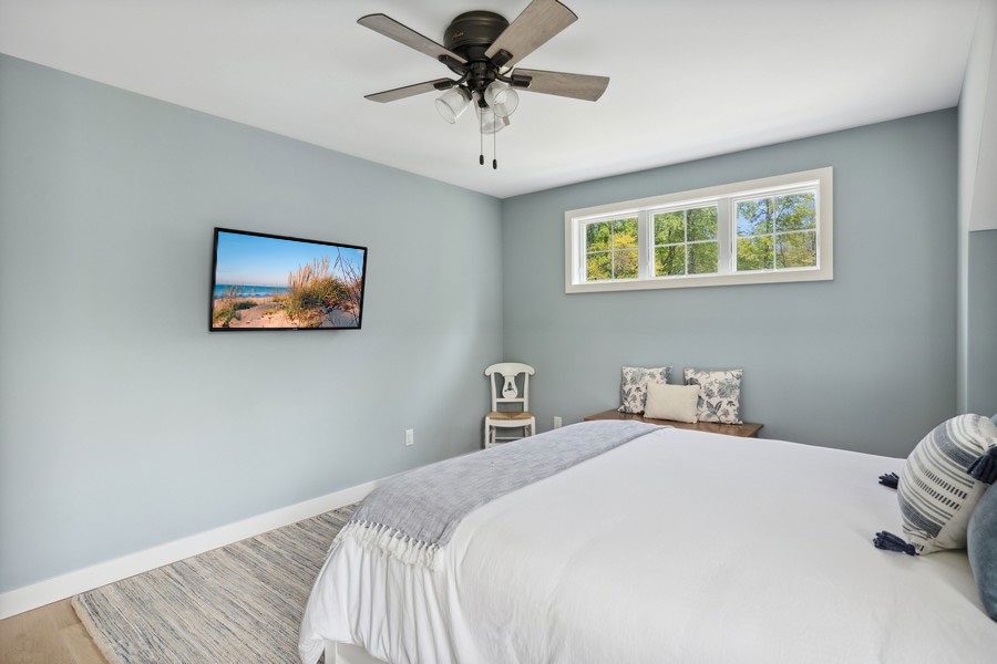 Relax with a movie or your favorite show before nodding off for the night.