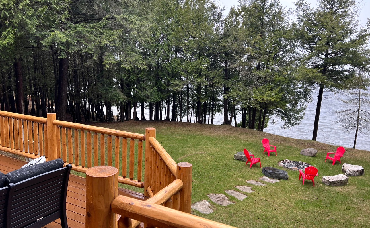 Relax and enjoy the breathtaking views from the back porch and balcony.