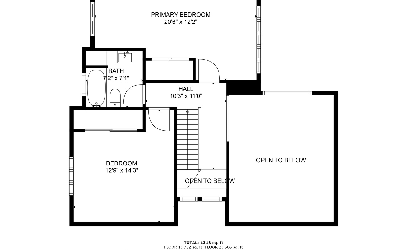 La Maison du Lac's 2nd Floor Layout.