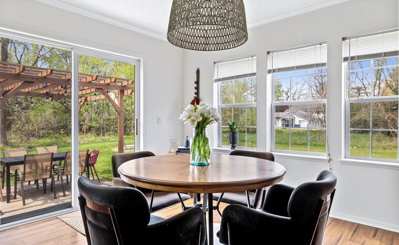 Look out at the beautiful landscape while you enjoy your morning coffee.