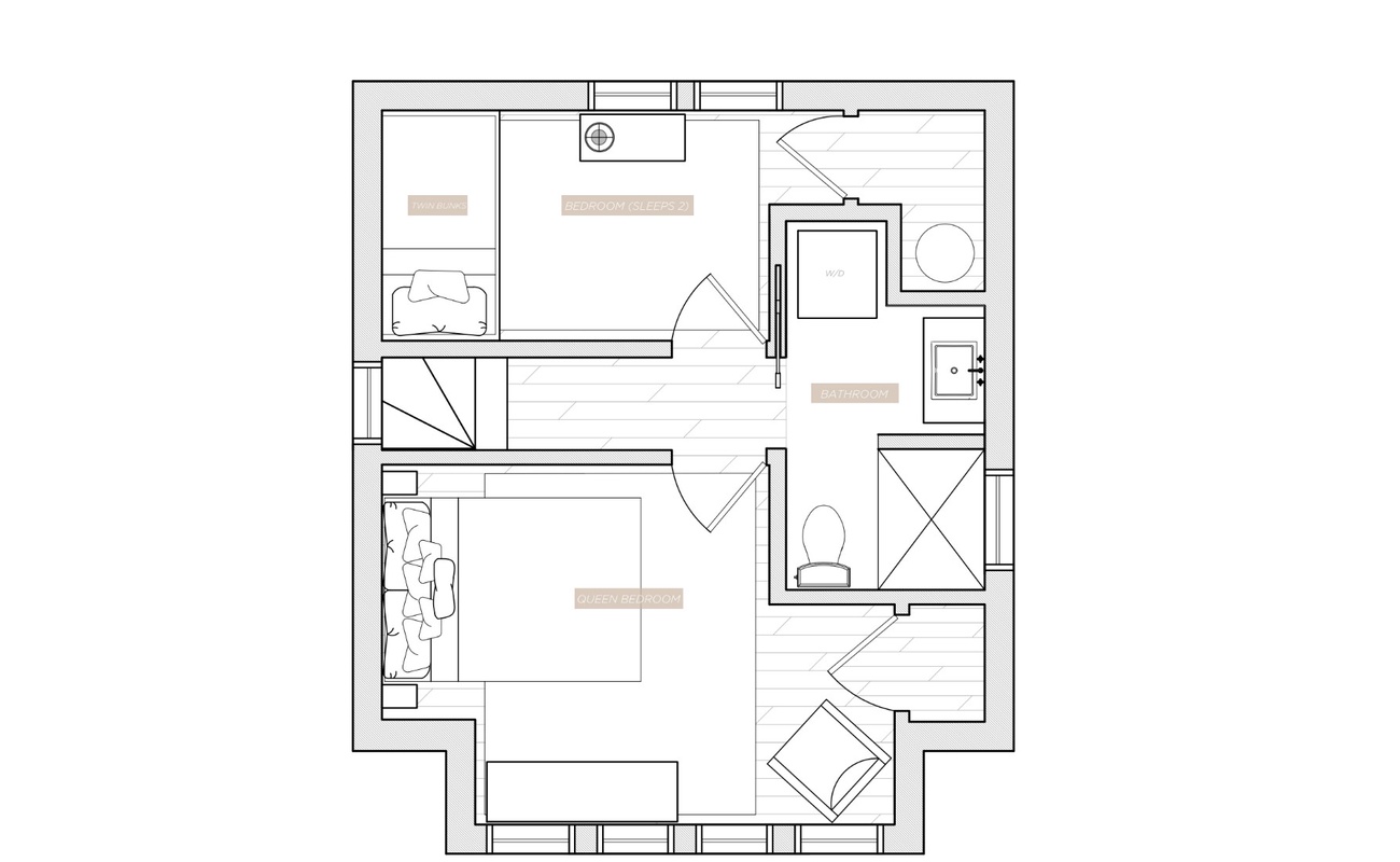 Townie 4 The fern Floor Plan (Upstairs)