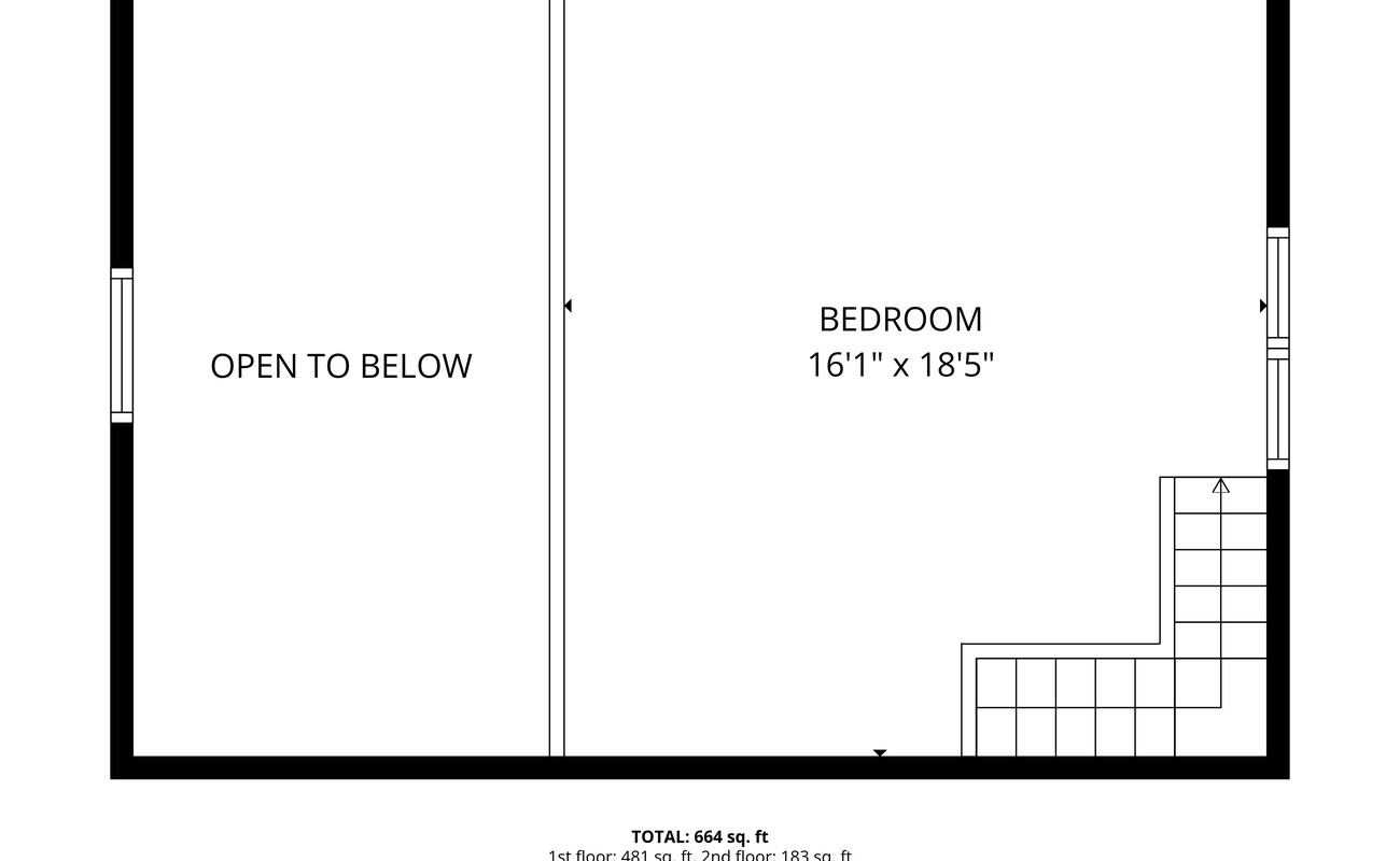 The Cottage 2nd Floor Layout.