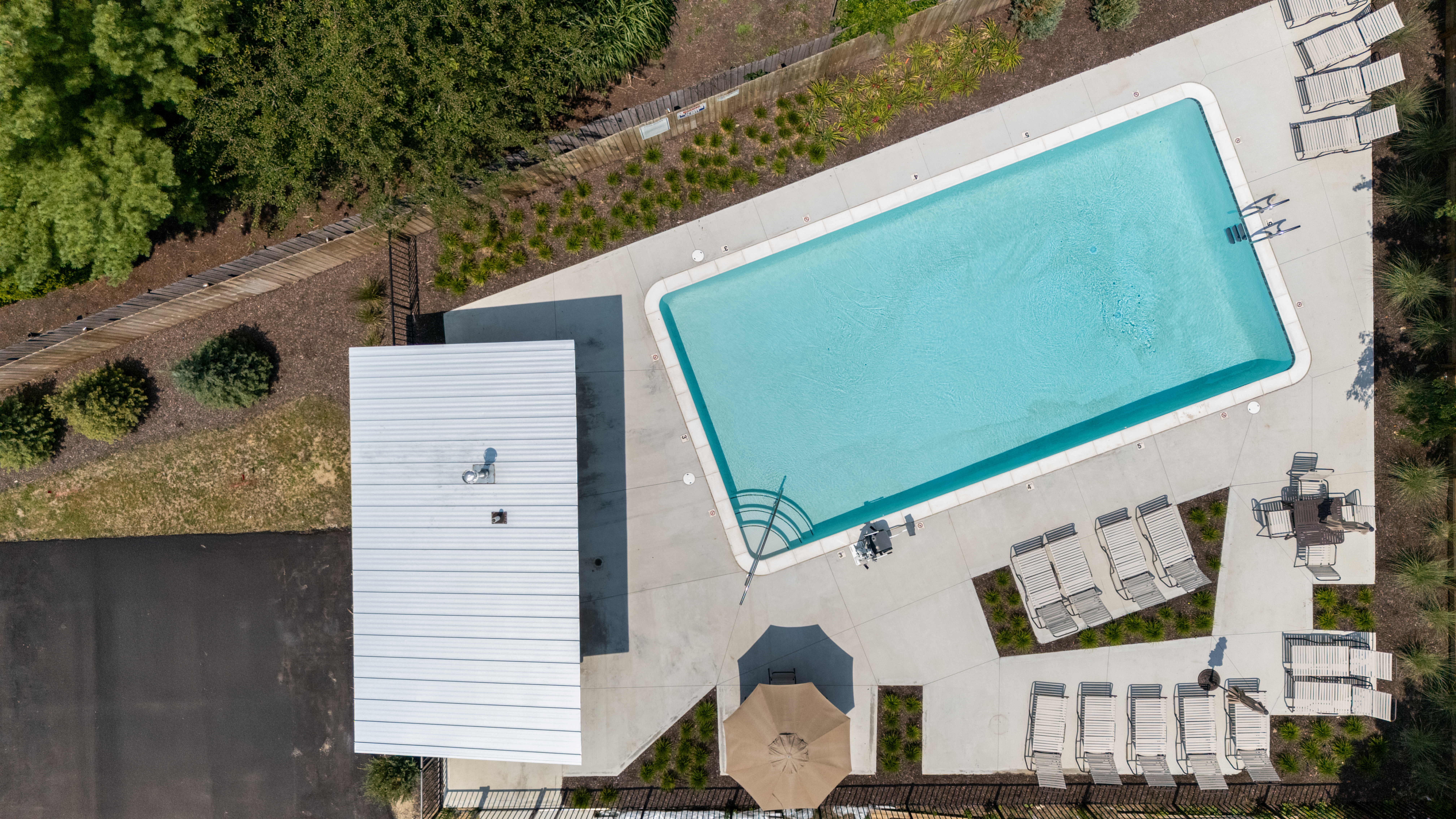 Pristine pool days with plenty of space to unwind.