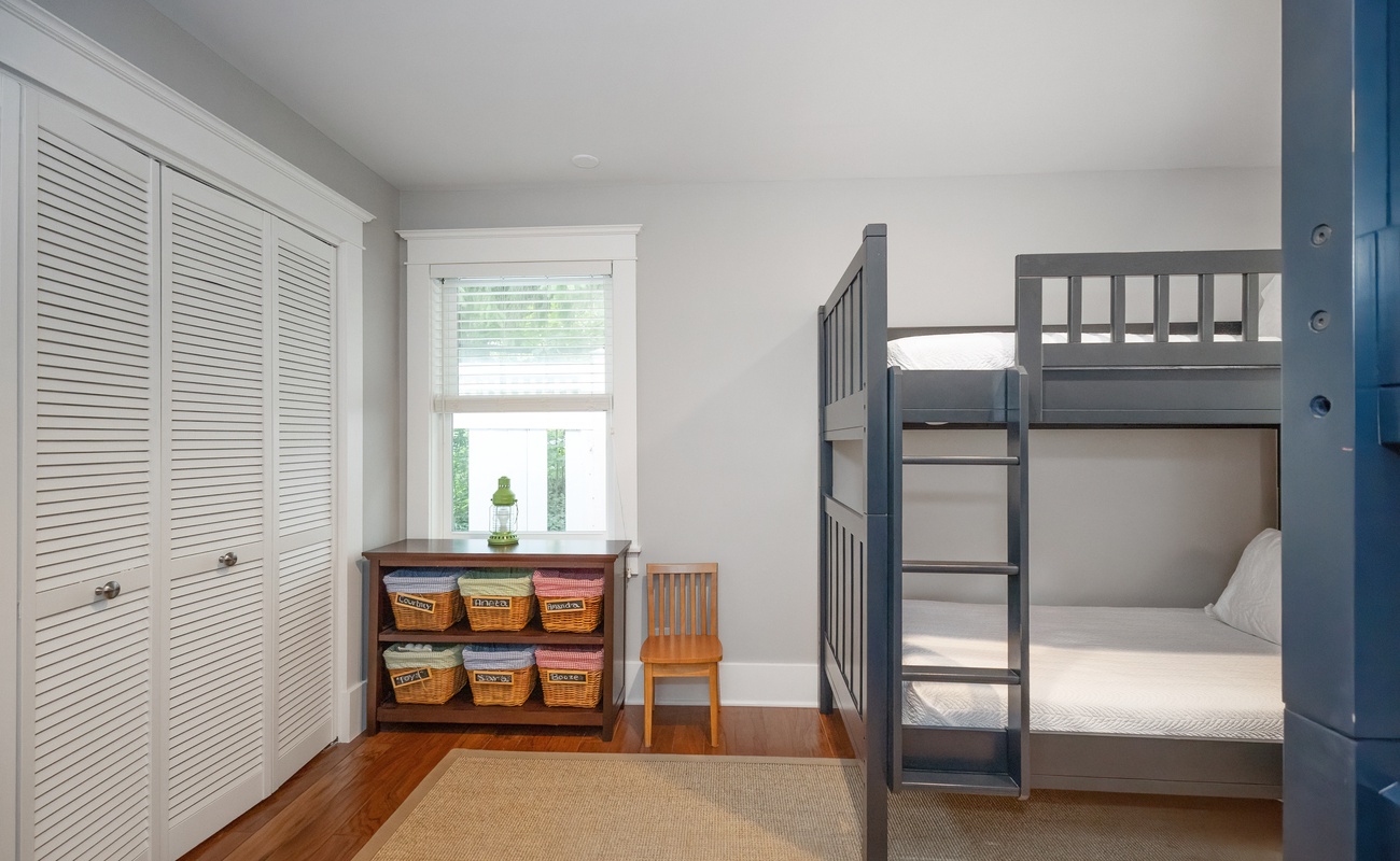 There’s plenty of storage space for clothing, too – in every bedroom, actually.