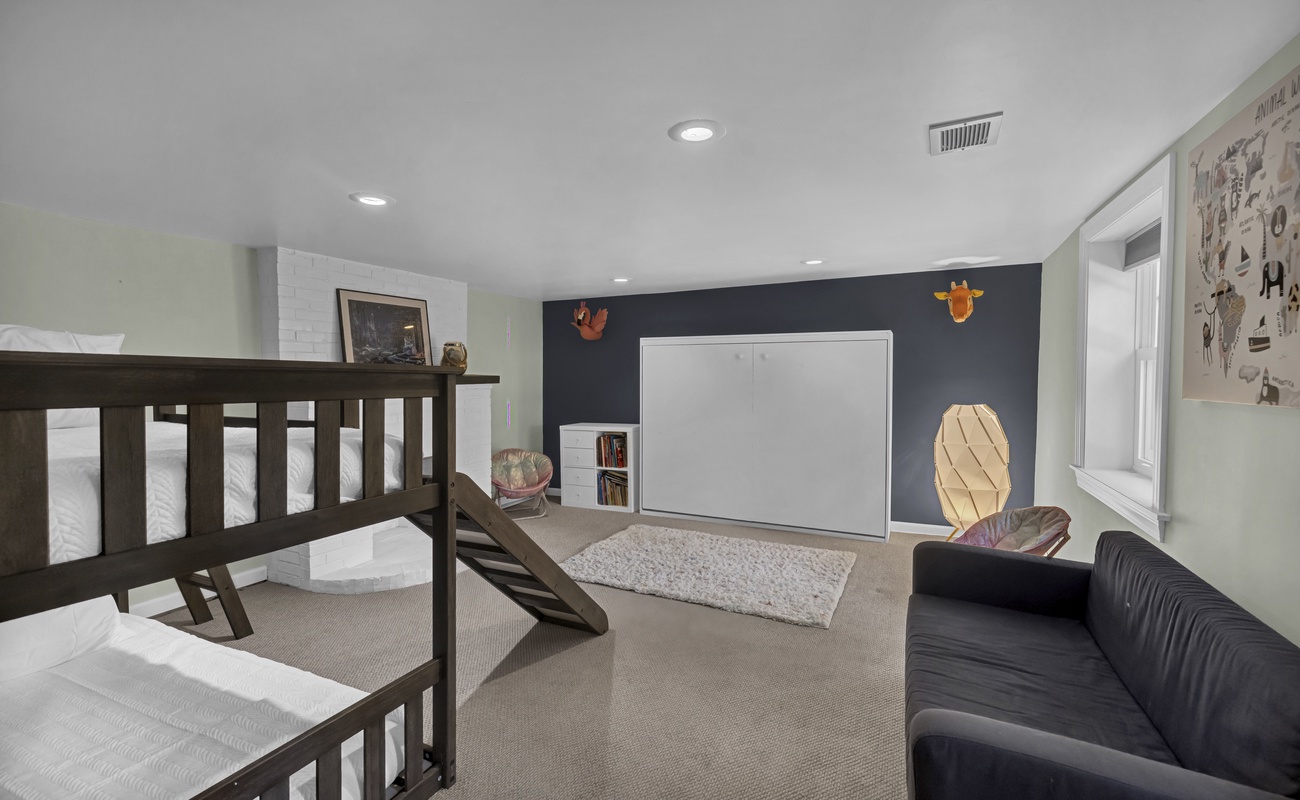 A kid-friendly hangout with bunk beds and a Murphy surprise.
