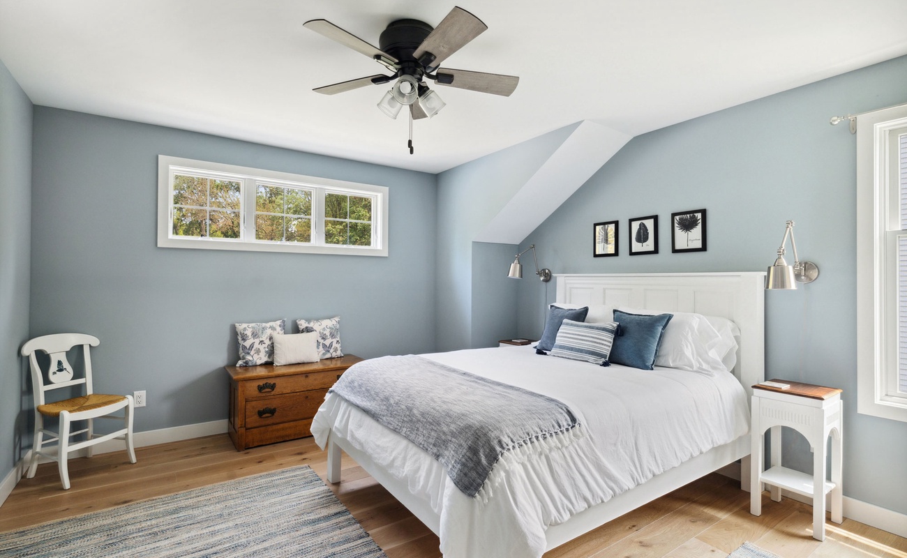 Greystone Cottage's bedrooms are a relaxing haven with super soft linens.