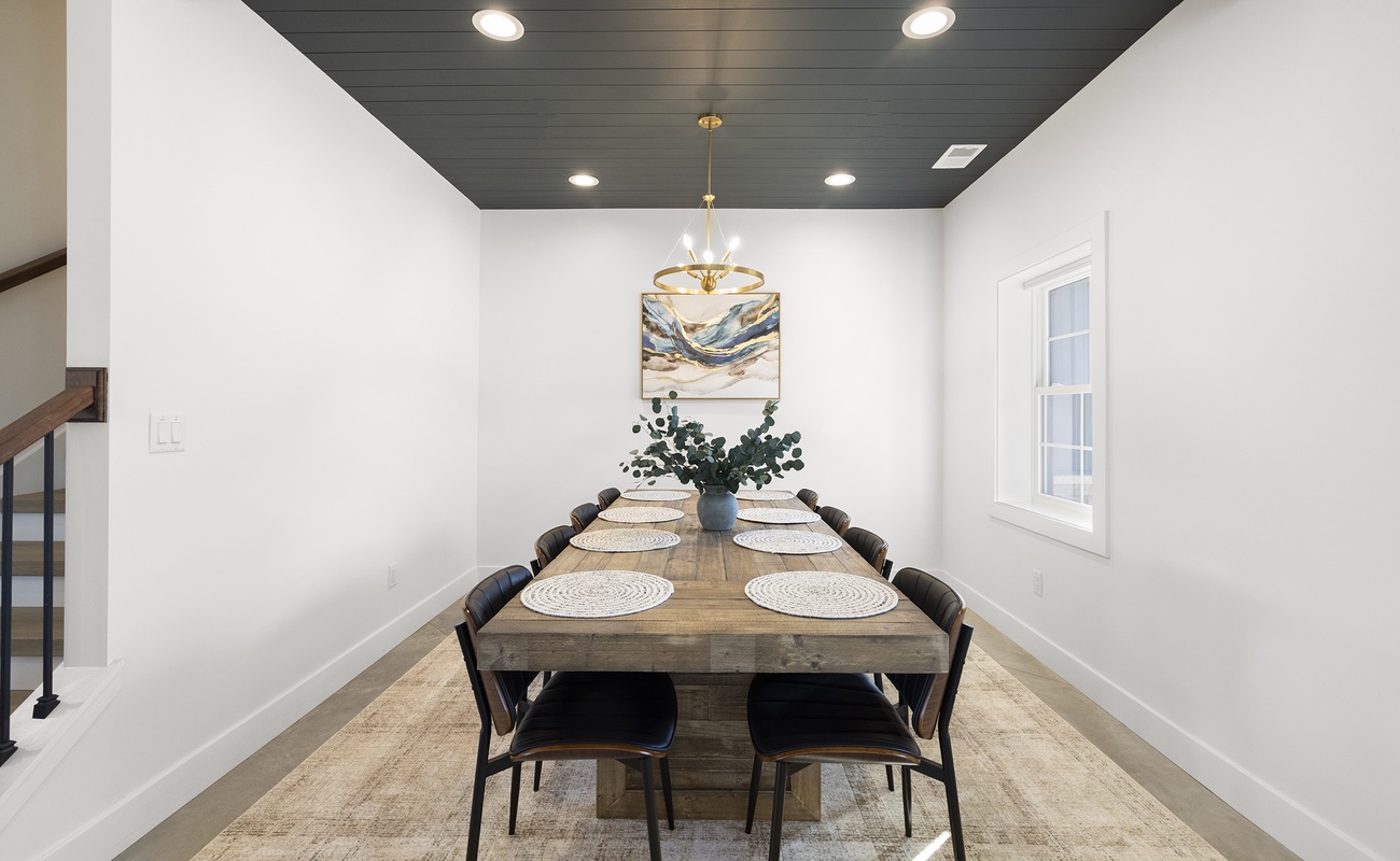 A warm dining space made for long meals and shared conversations.