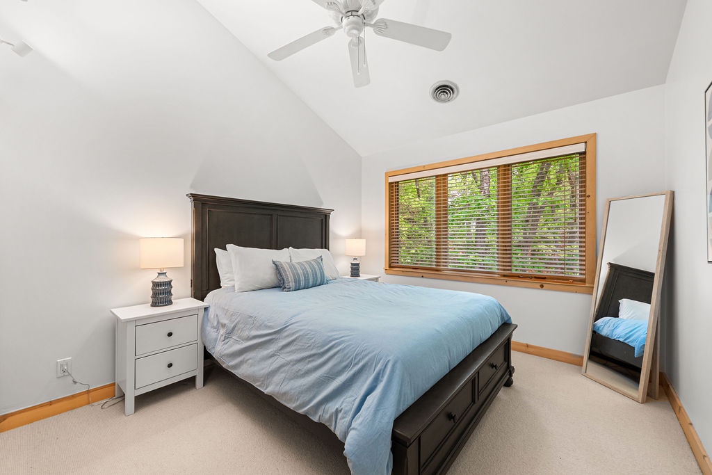 Bedroom 2 is on the upper level & has a queen-size bed.