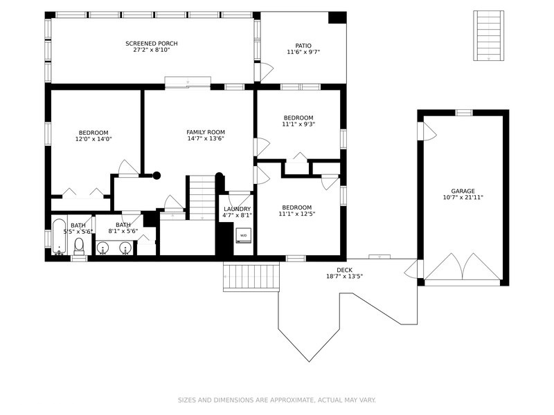 Wild Horse Run’s downstairs floorplan.
