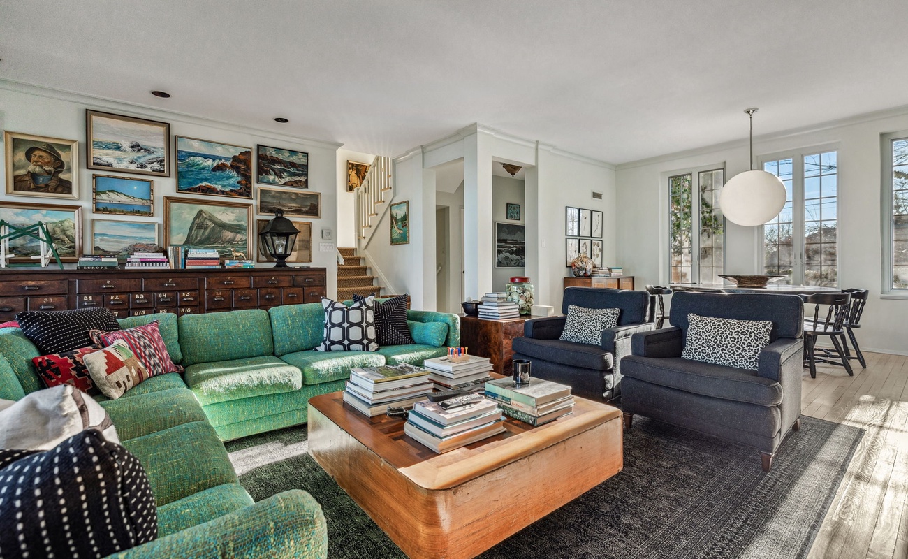 Who needs a library when your coffee table holds the greatest hits and your walls are a visual novel?