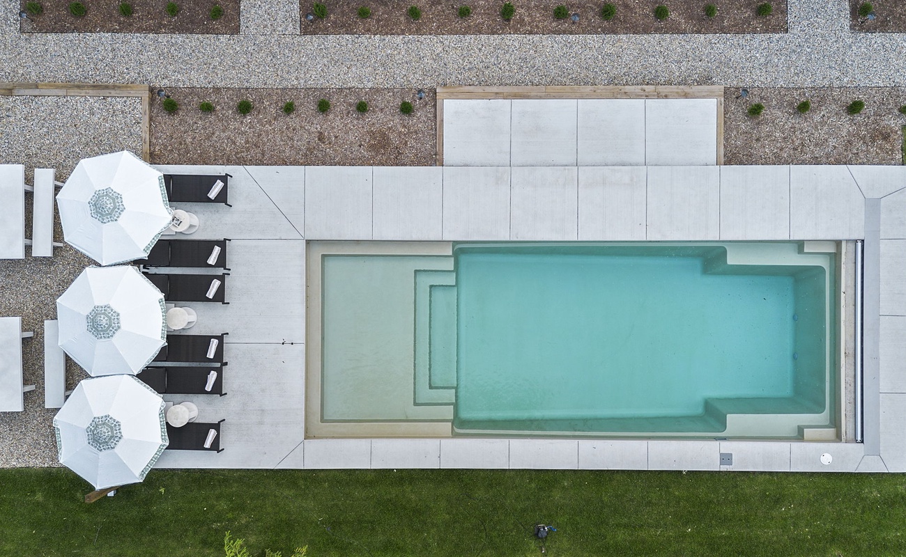 Serenity found in the crystal-clear waters of this aerial paradise.